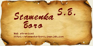 Stamenka Boro vizit kartica